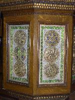 Willard Memorial Pulpit:  pulpit with mosaic panels